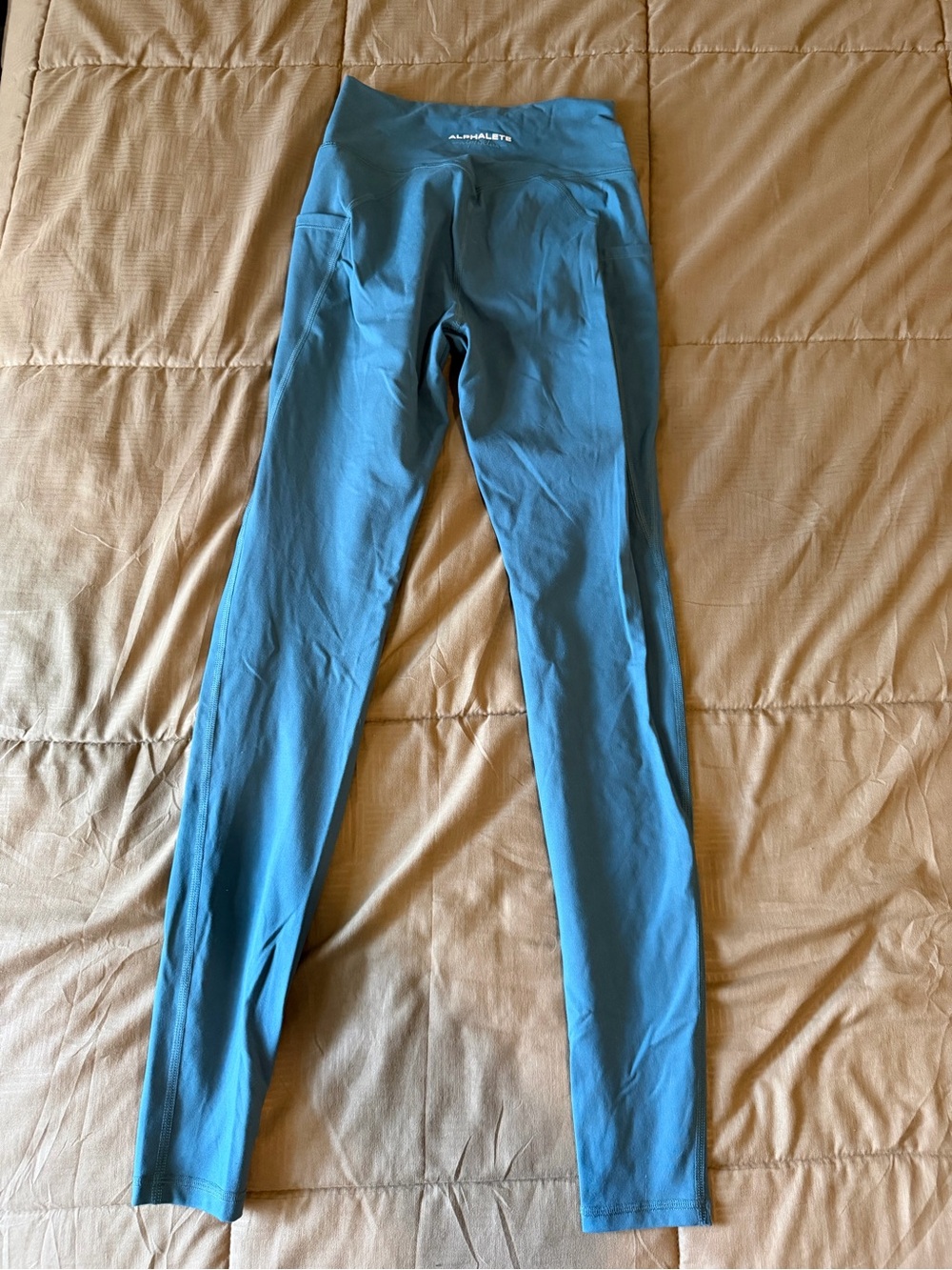 ALPHALLETE: ALPHALUX Teal/Blue High-Waist Pocket Leggings